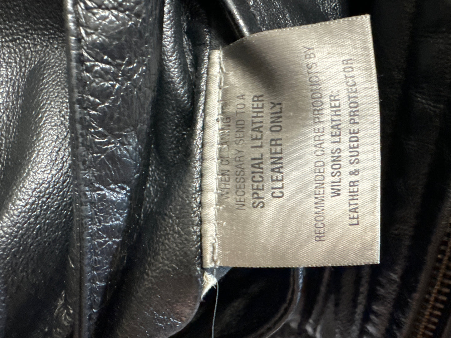 Jacket Leather By Wilsons Leather In Black, Size: M