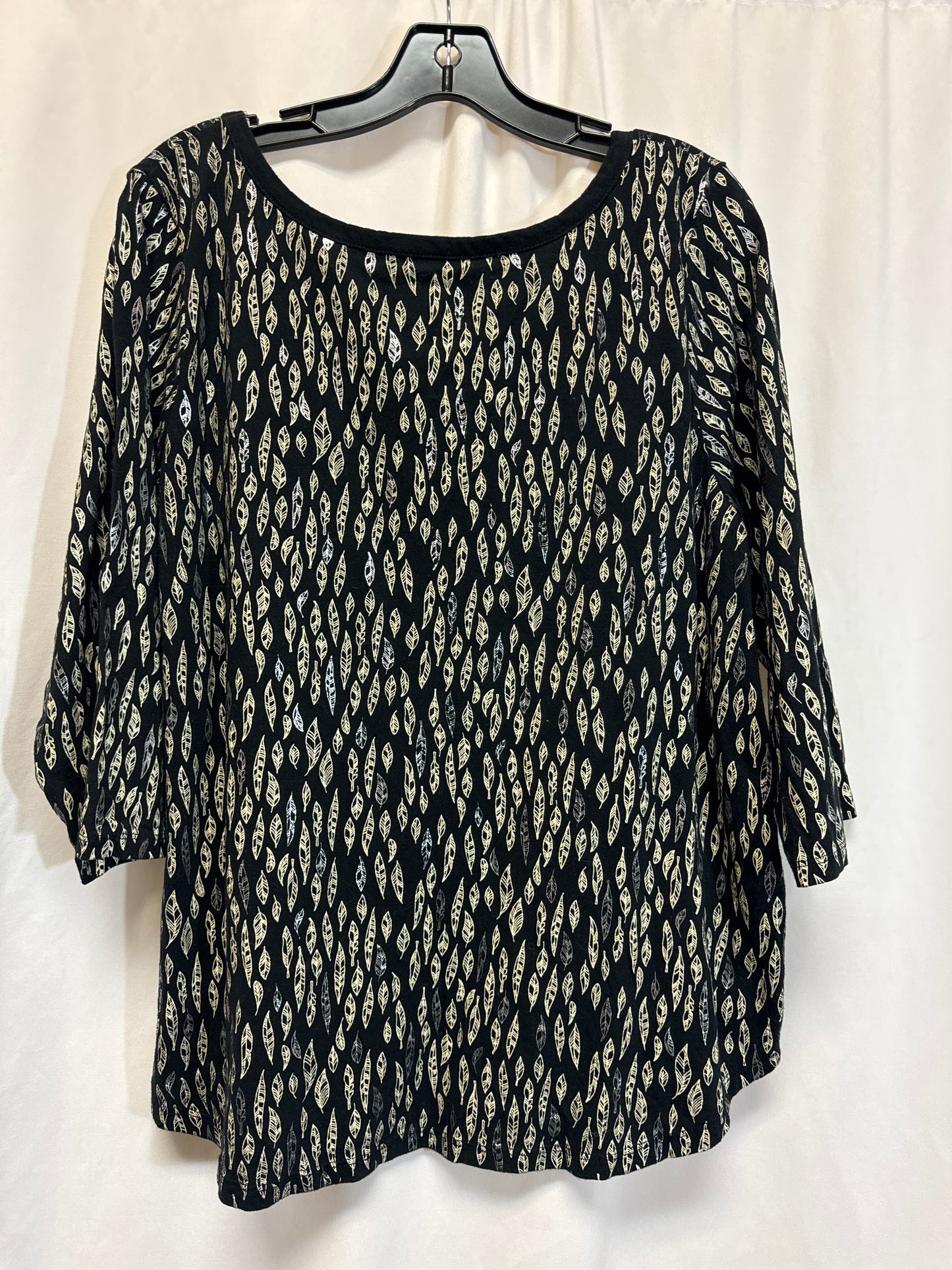 Top Long Sleeve By Lane Bryant In Black, Size: 1x