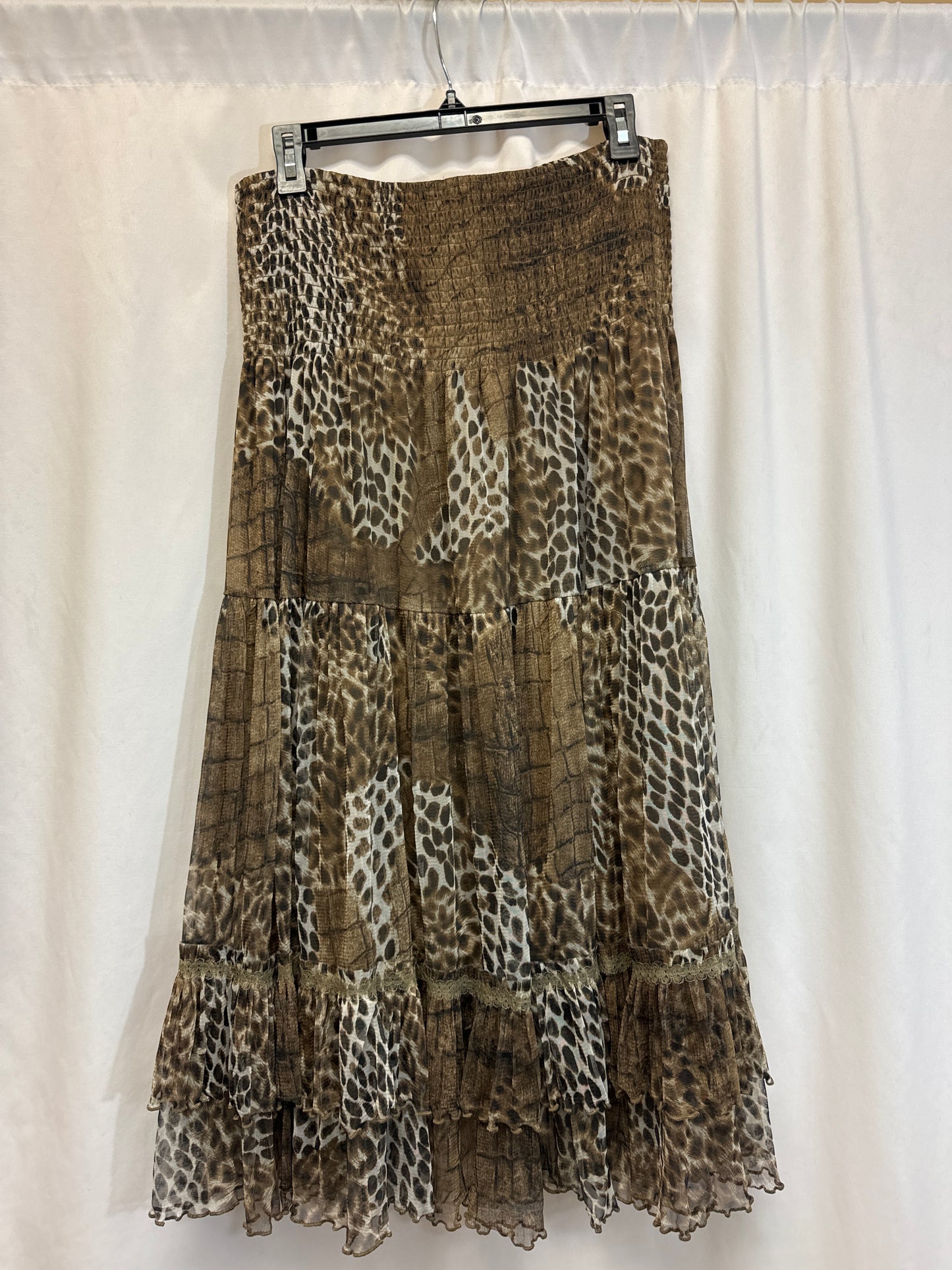 Skirt Maxi By Lapis In Brown Size: Xl