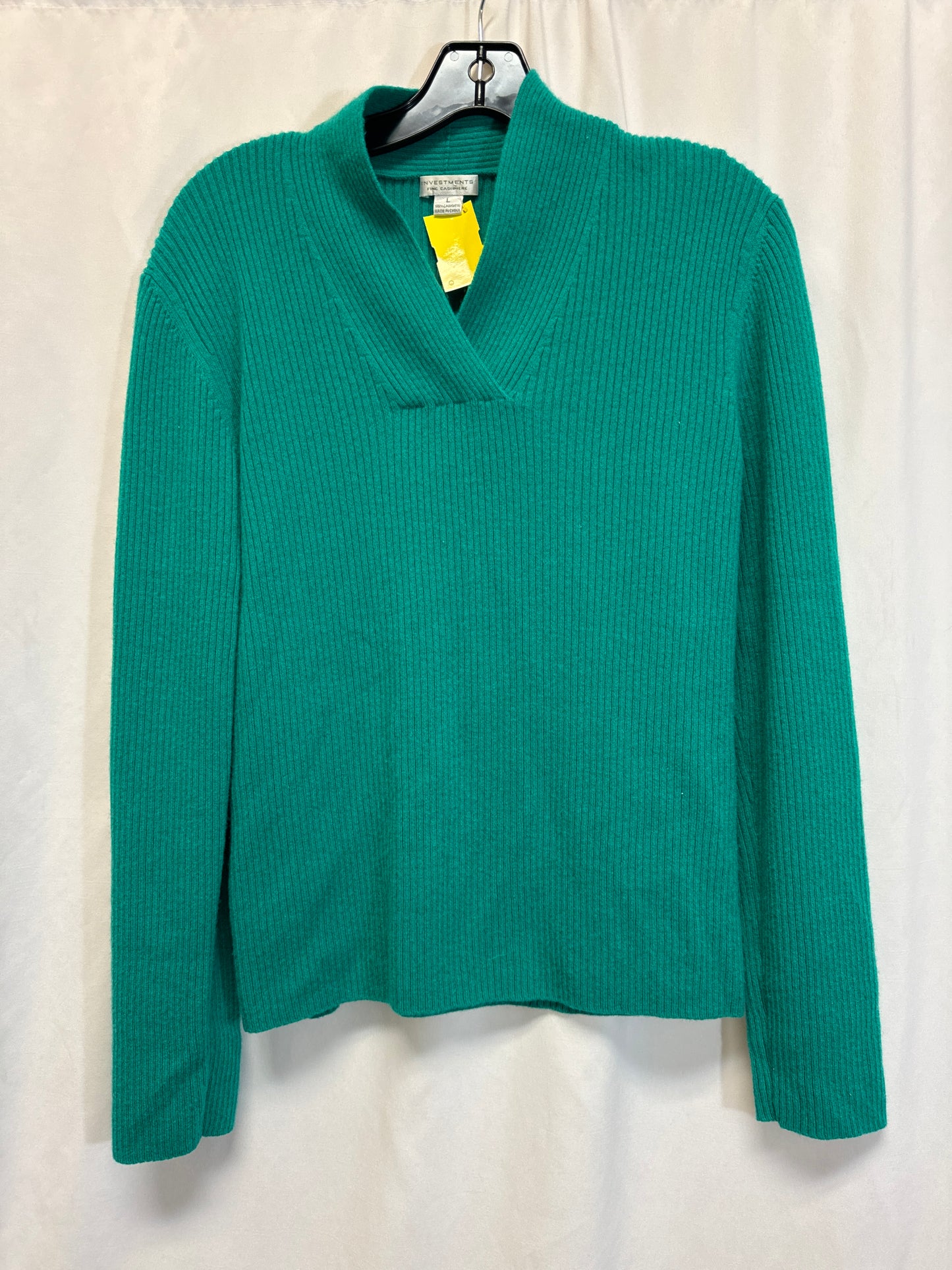 Sweater By Investments In Green, Size: L