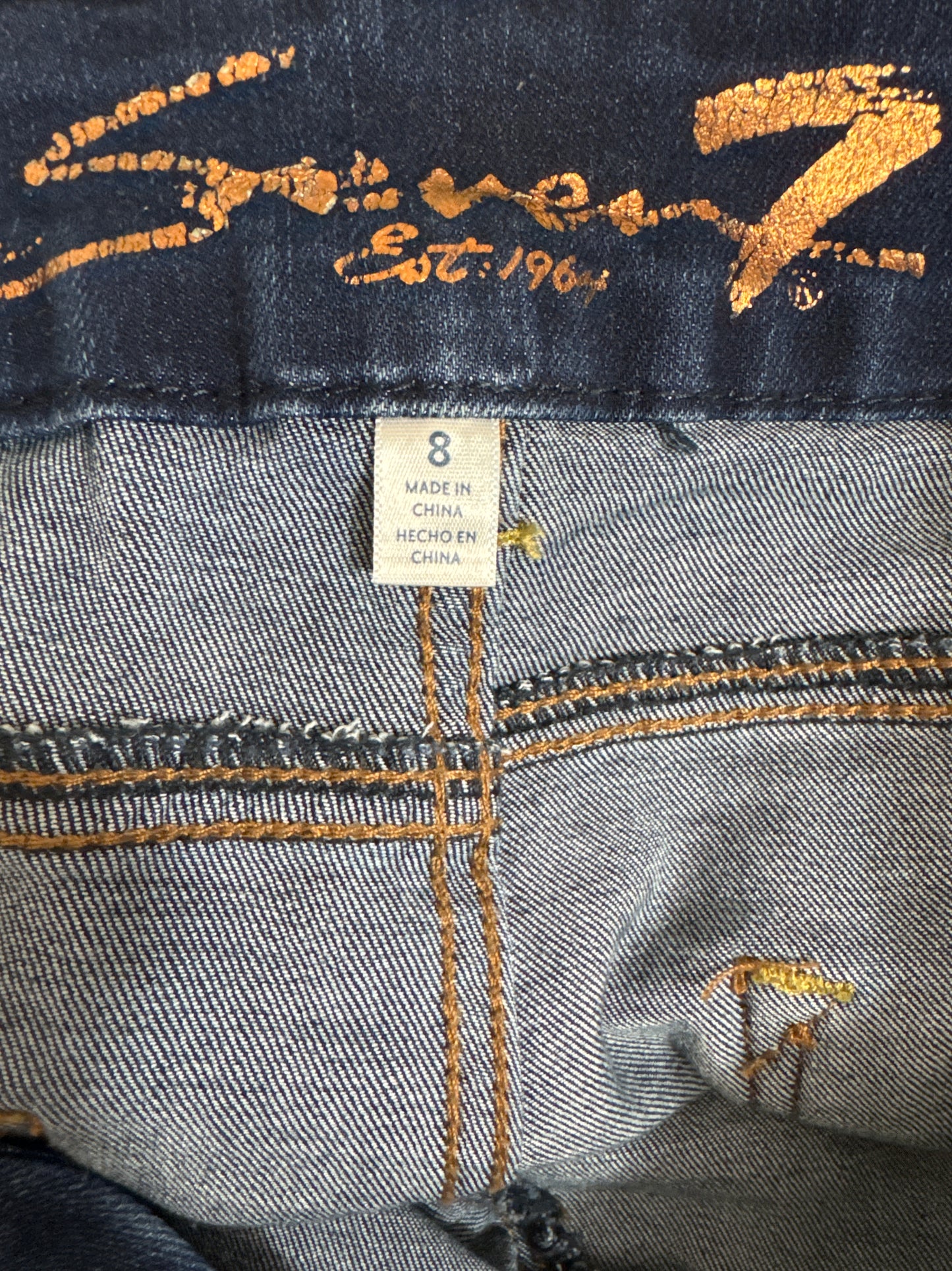 Jeans Straight By Seven 7 In Blue, Size: 8