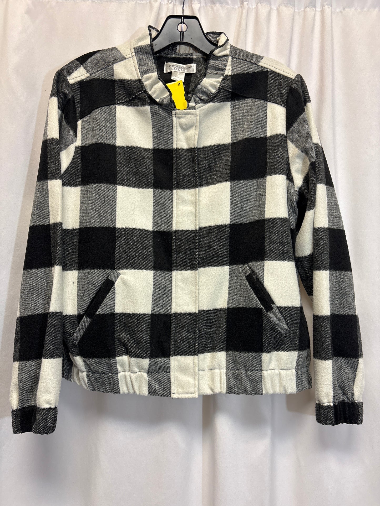 Jacket Other By Christopher And Banks In Black & White, Size: Mp