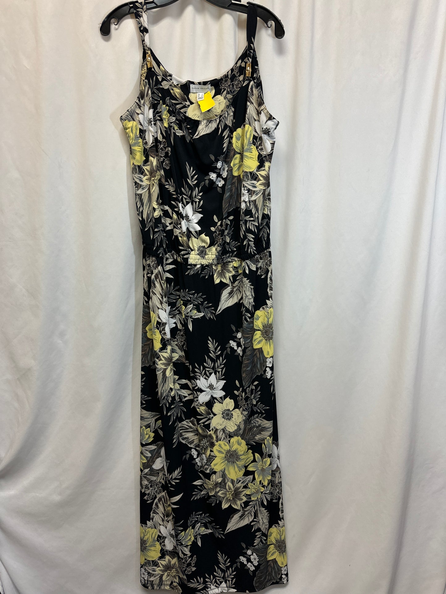 Dress Casual Maxi By Susan Graver In Black, Size: L