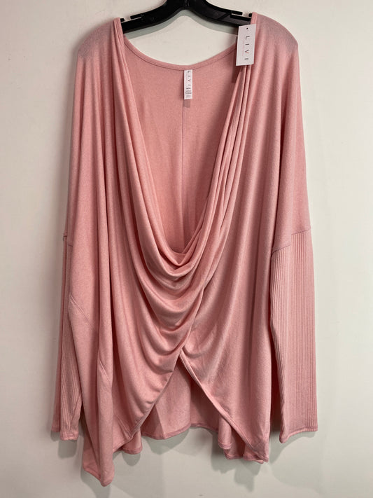 Top Long Sleeve By Lane Bryant In Pink, Size: 4x