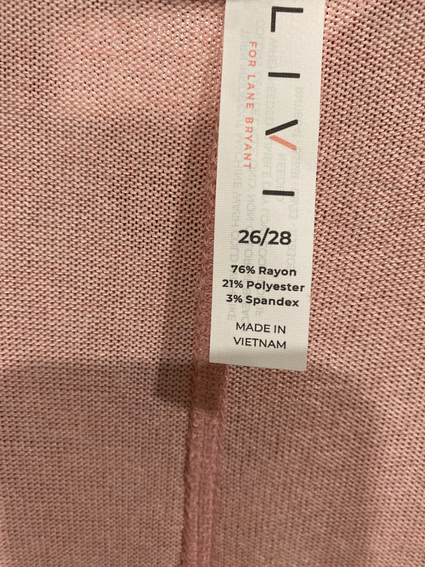 Top Long Sleeve By Lane Bryant In Pink, Size: 4x