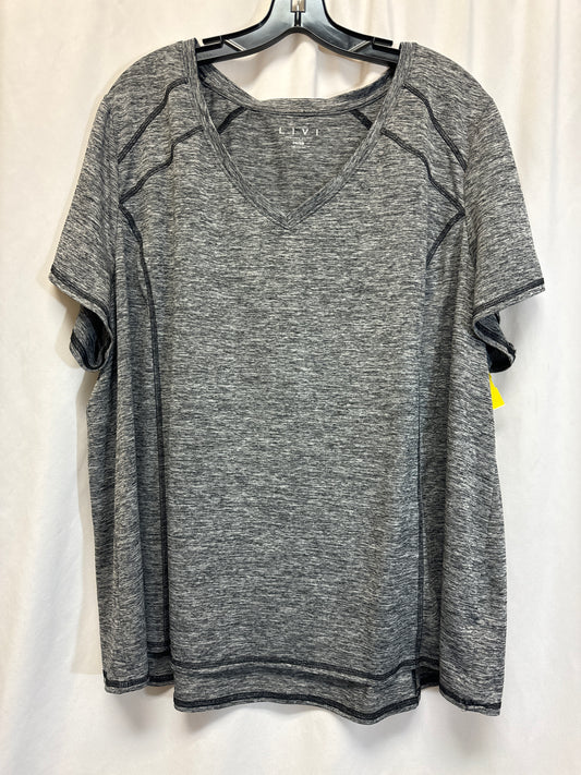 Athletic Top Short Sleeve By Lane Bryant In Grey, Size: 4x