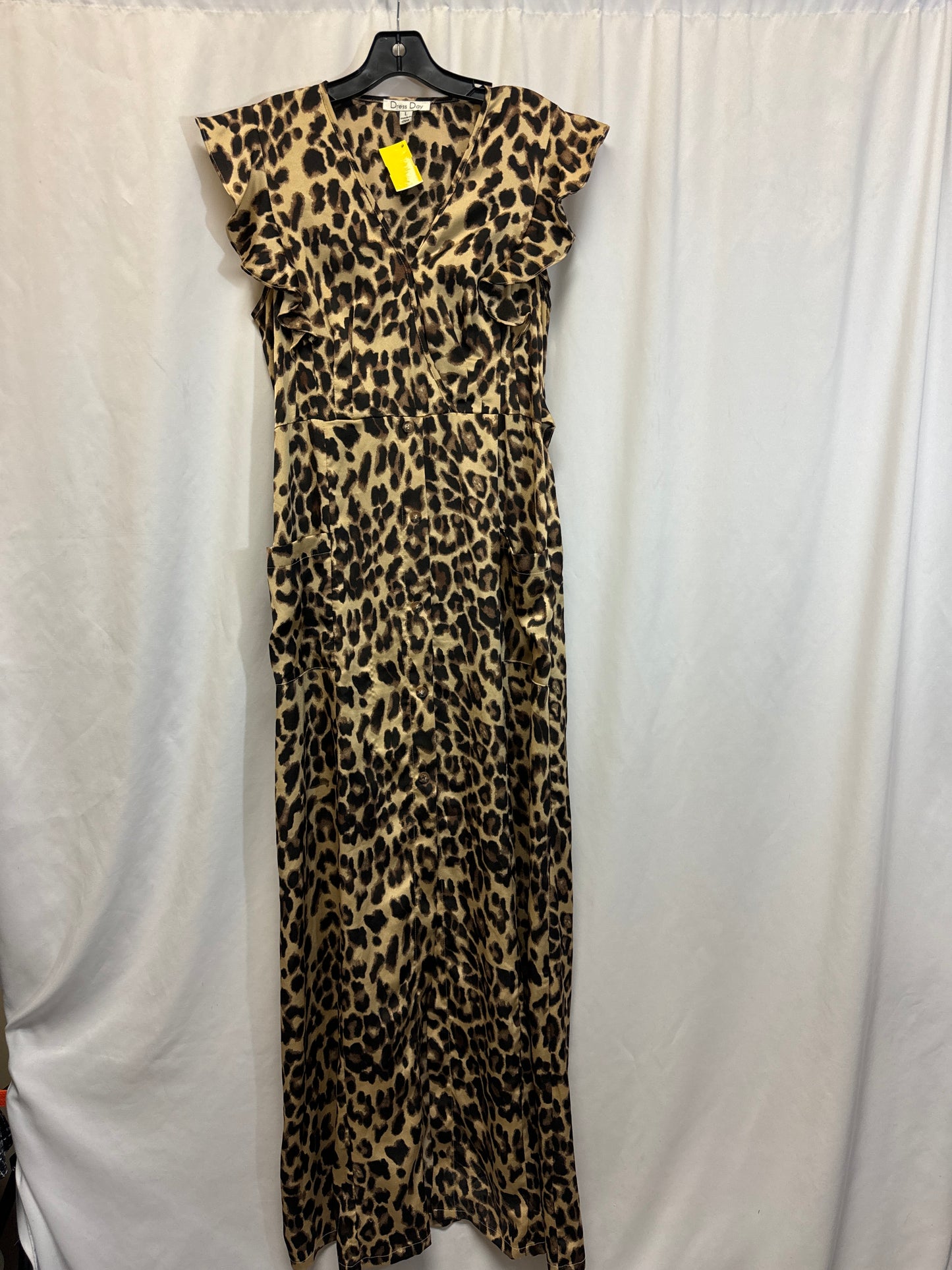 Dress Casual Maxi By Clothes Mentor In Animal Print, Size: L