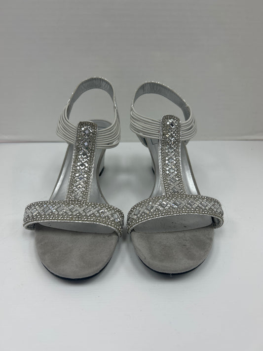 Shoes Heels Block By New York Transit In Silver, Size: 8.5