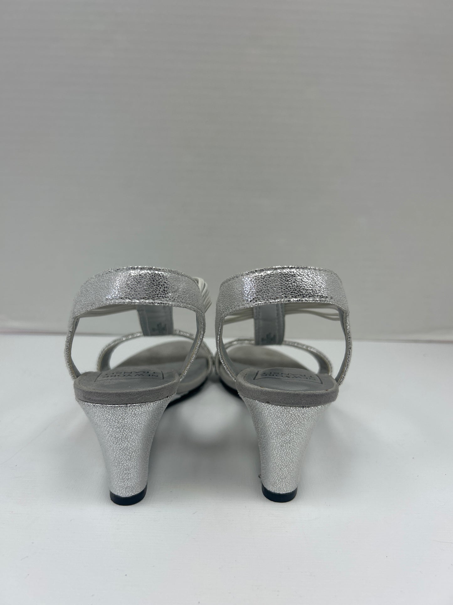 Shoes Heels Block By New York Transit In Silver, Size: 8.5