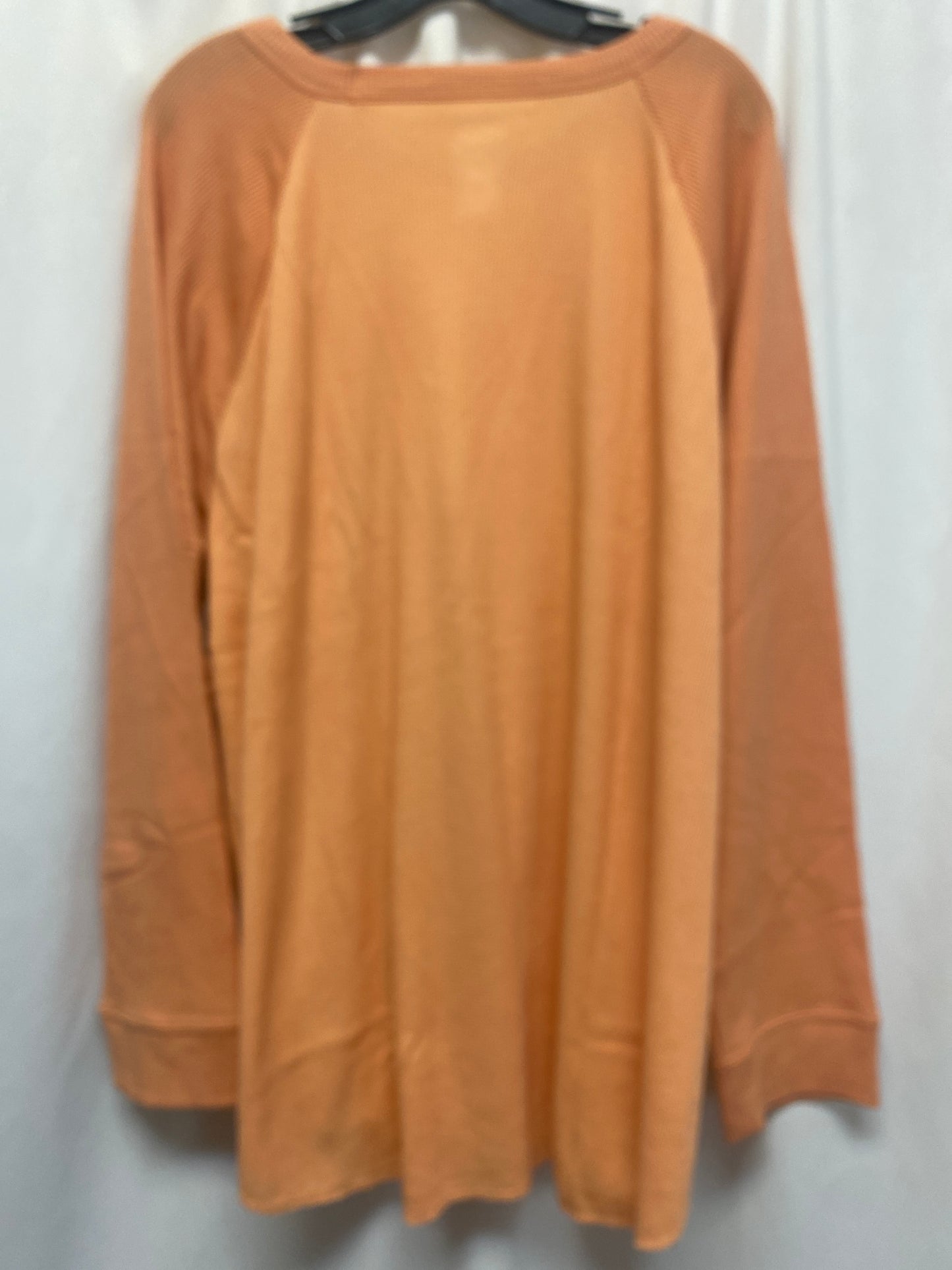 Top Long Sleeve By Sonoma In Peach, Size: 4x