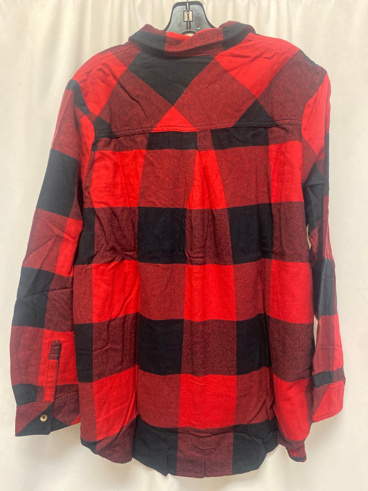 Top Long Sleeve By Sonoma In Red, Size: 1x