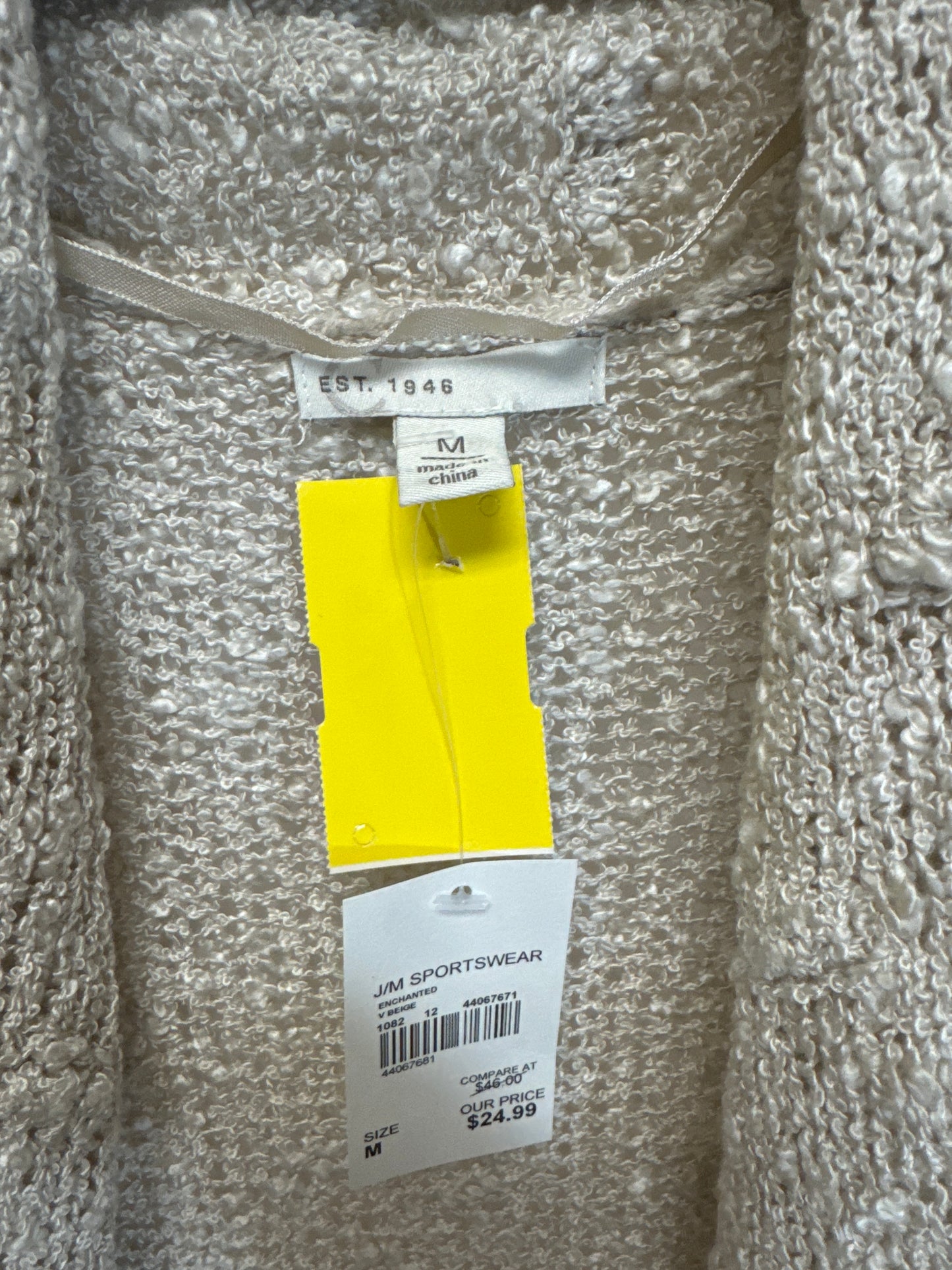 Cardigan By Cato In Tan, Size: M