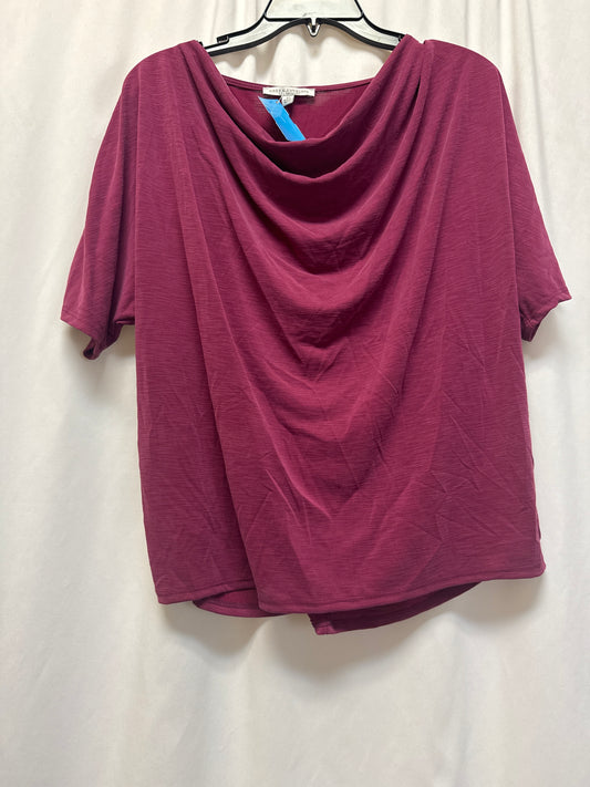 Top Short Sleeve By Green Envelope In Purple, Size: Xl