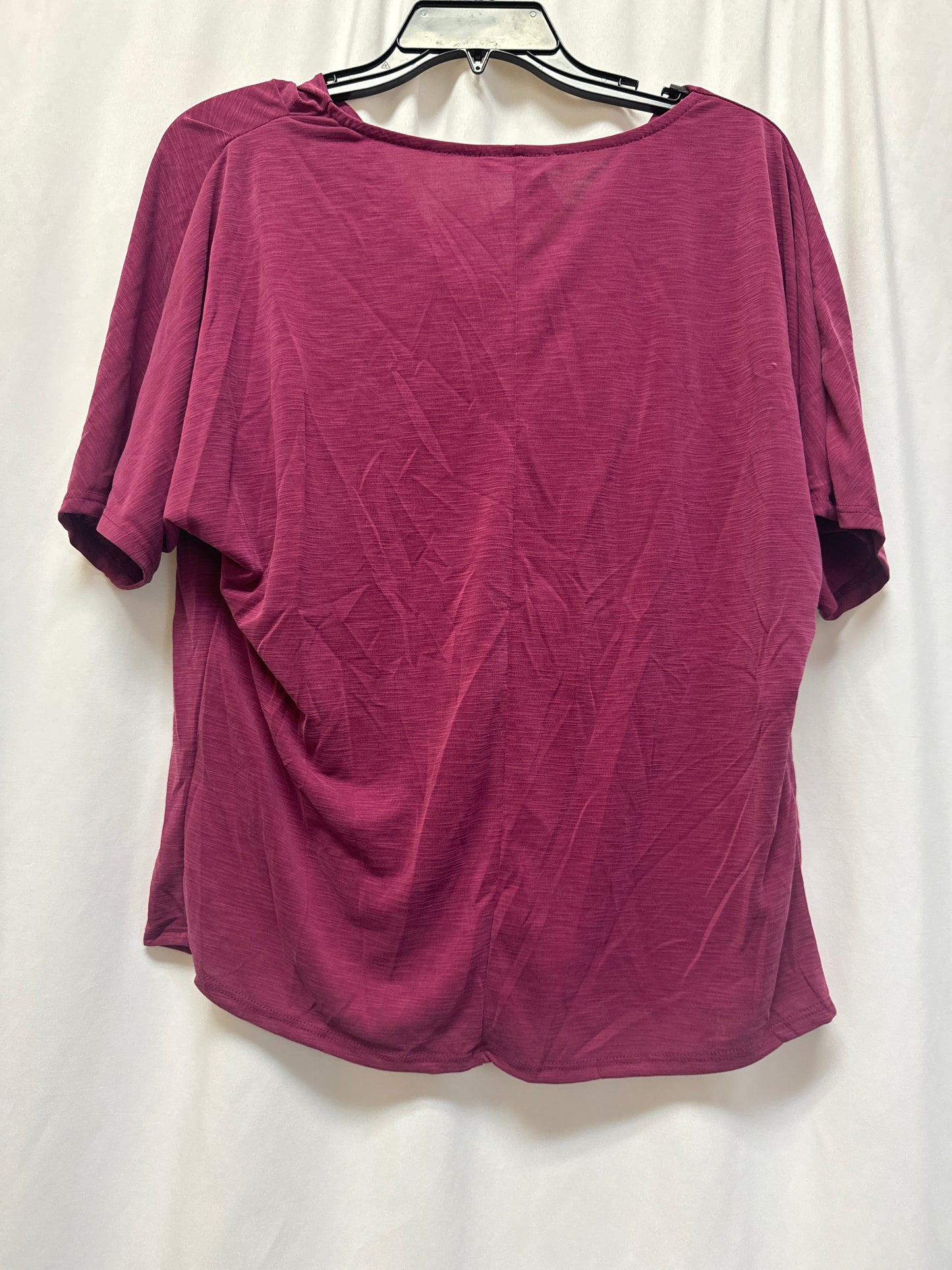 Top Short Sleeve By Green Envelope In Purple, Size: Xl