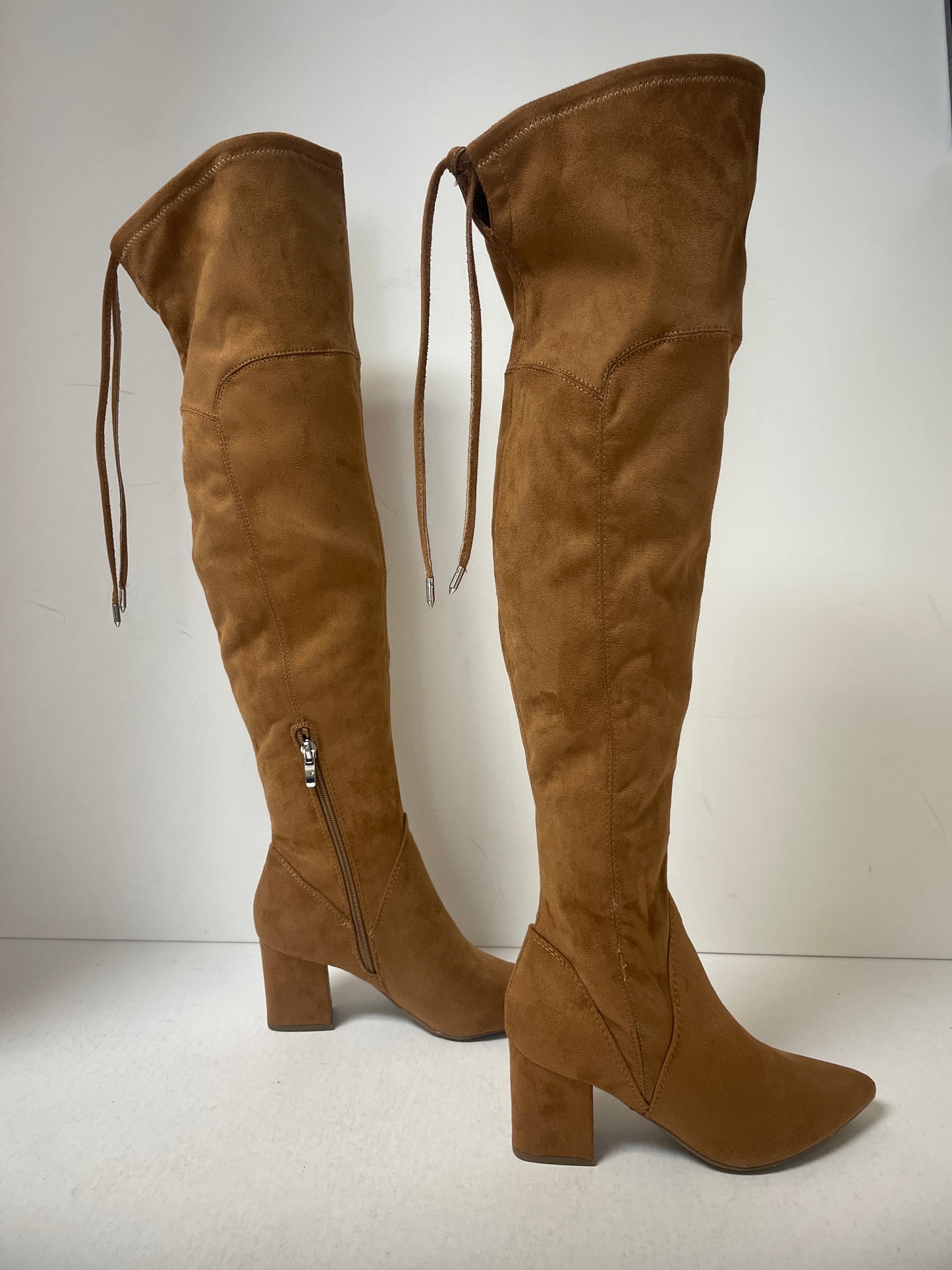 Boots Knee Heels By Marc Fisher In Brown, Size: 6