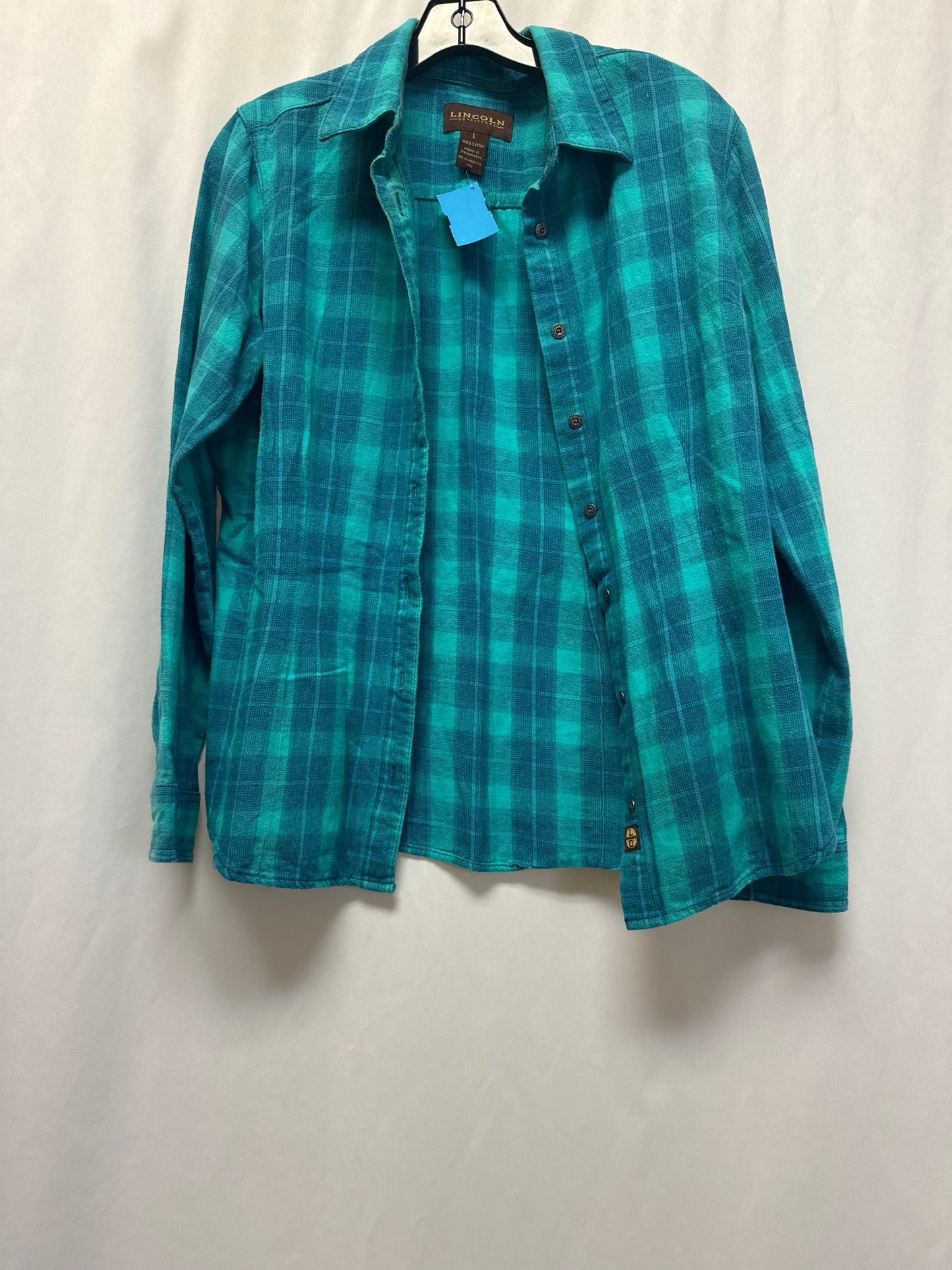 Top Long Sleeve By Clothes Mentor In Teal, Size: L