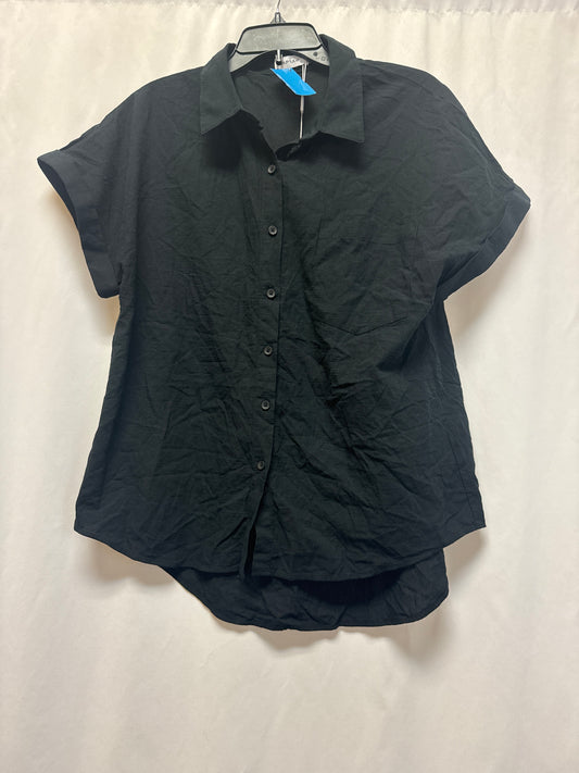 Top Short Sleeve By Clothes Mentor In Black, Size: M