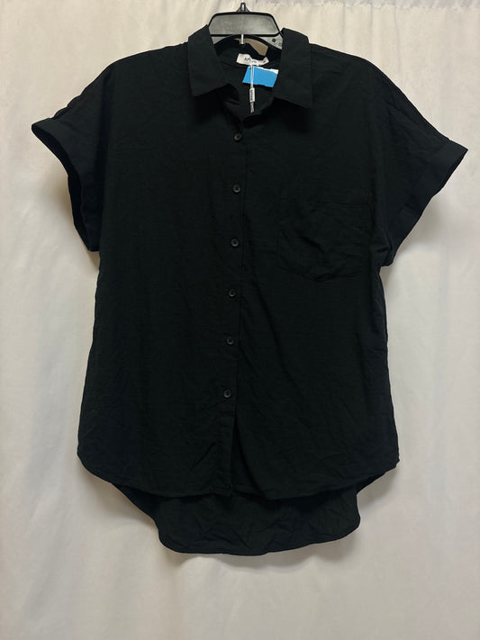 Top Short Sleeve By Clothes Mentor In Black, Size: M