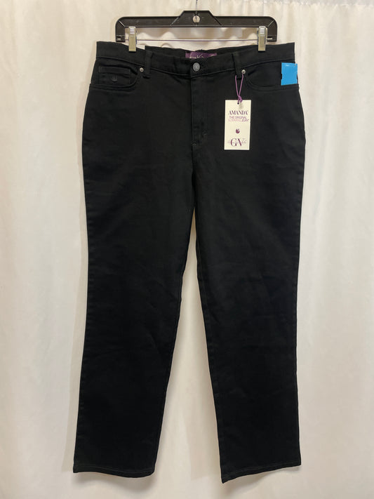 Jeans Straight By Gloria Vanderbilt In Black, Size: 14