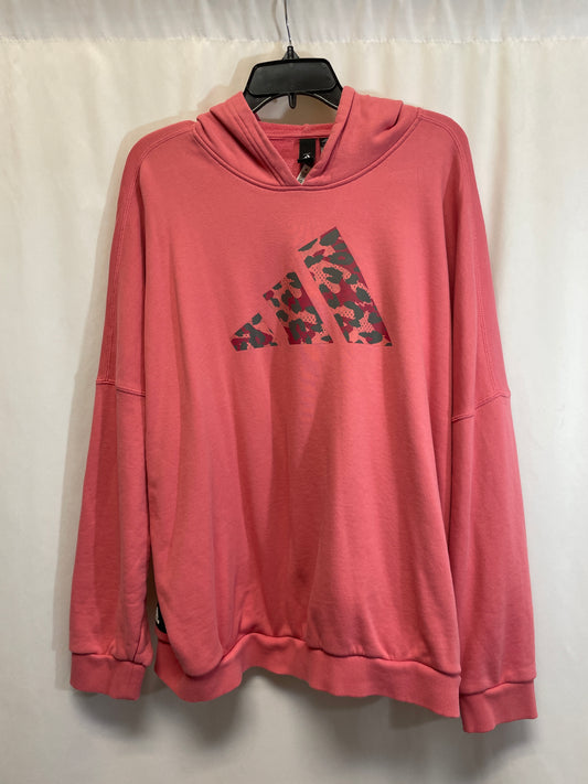 Sweatshirt Hoodie By Adidas In Pink, Size: Xl