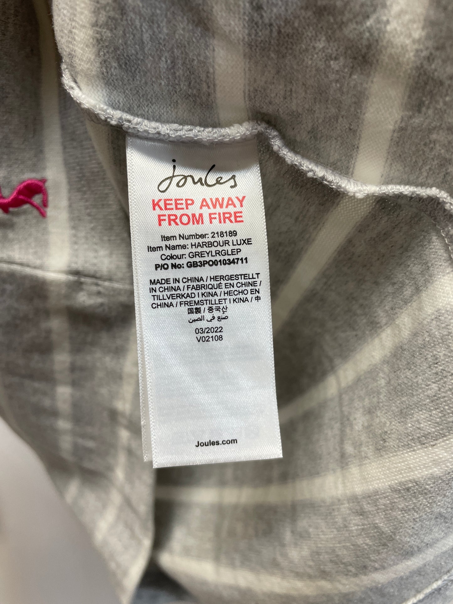 Top Long Sleeve By Joules In Grey, Size: L