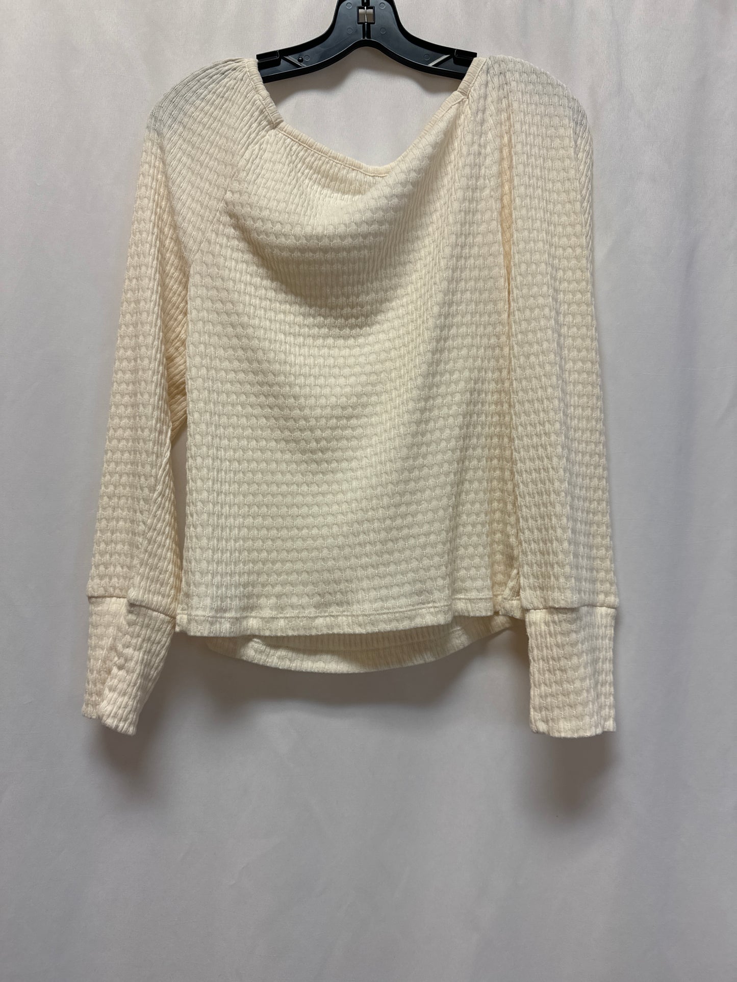 Top Long Sleeve By Loft In Cream, Size: L