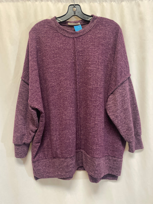 Top Long Sleeve By Zenana Outfitters In Purple, Size: L