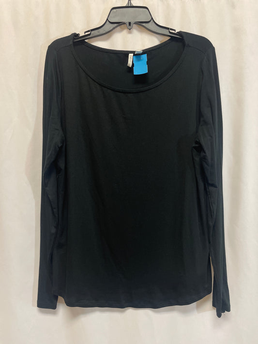 Top Long Sleeve By Cato In Black, Size: L