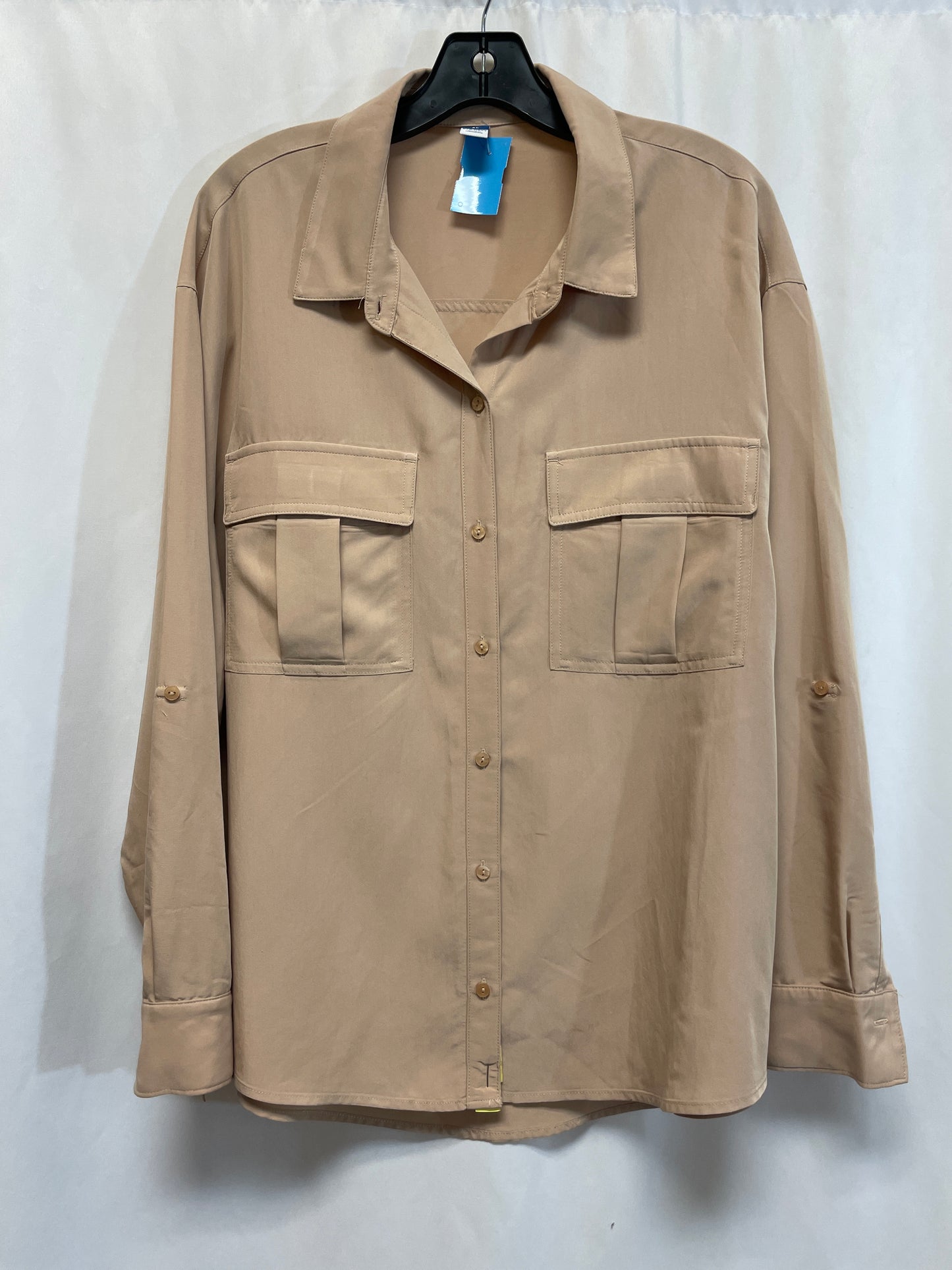 Top Long Sleeve By Old Navy In Tan, Size: Xl