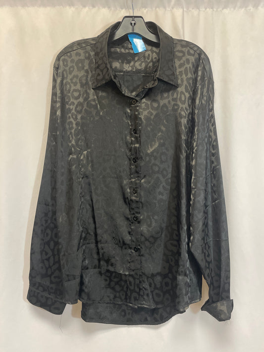 Top Long Sleeve By Clothes Mentor In Black, Size: Xxl