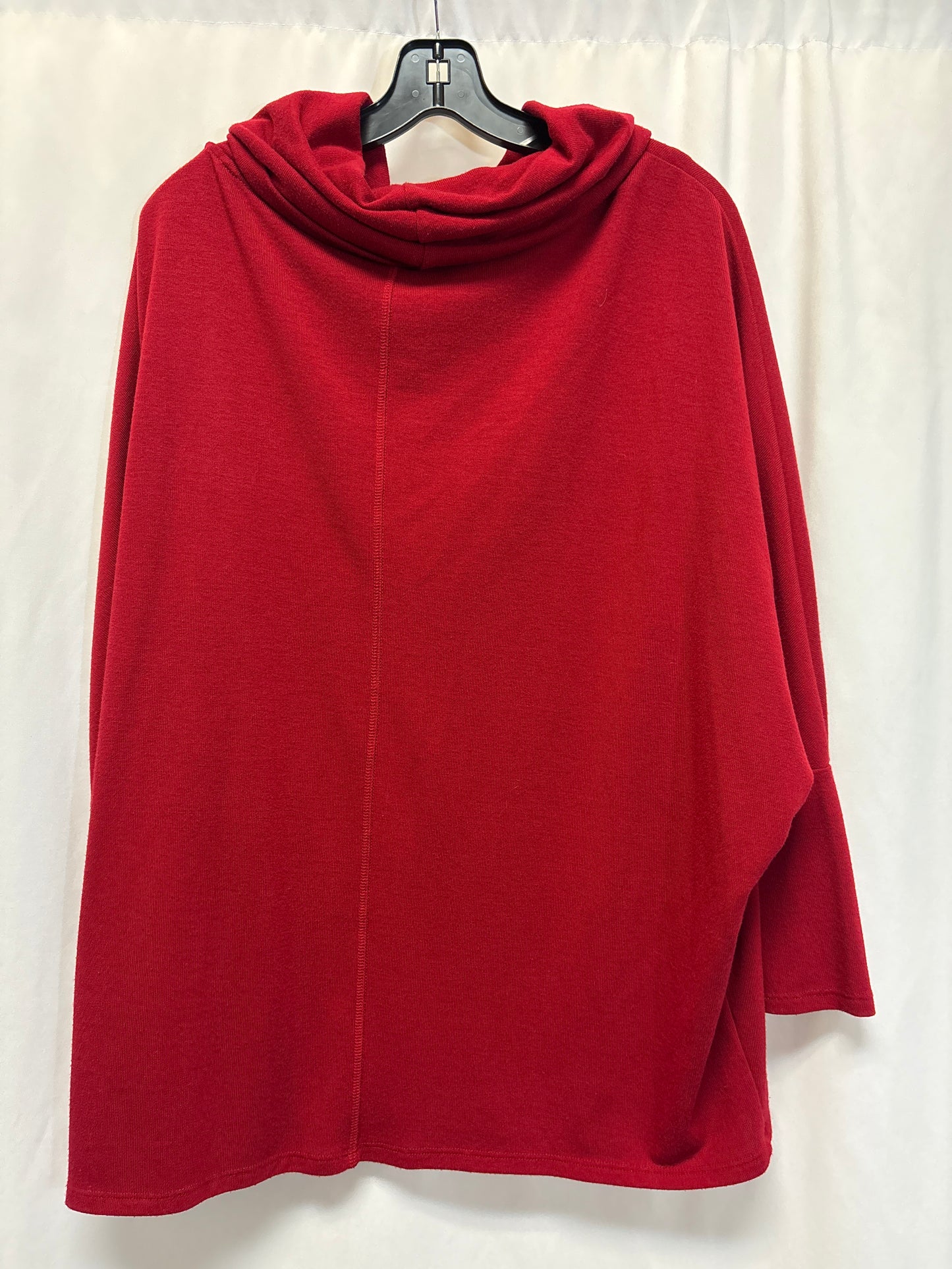 Top Long Sleeve By Grace Elements In Red, Size: M