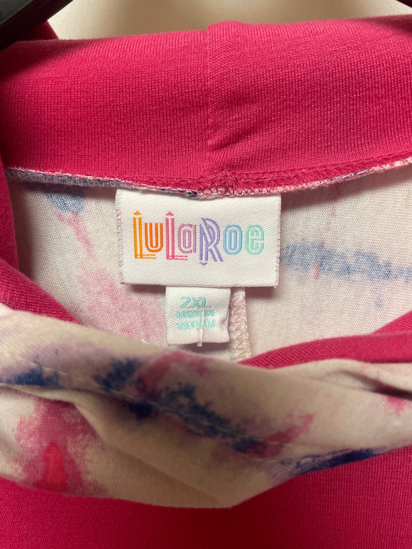 Top Long Sleeve By Lularoe In Pink, Size: 2x