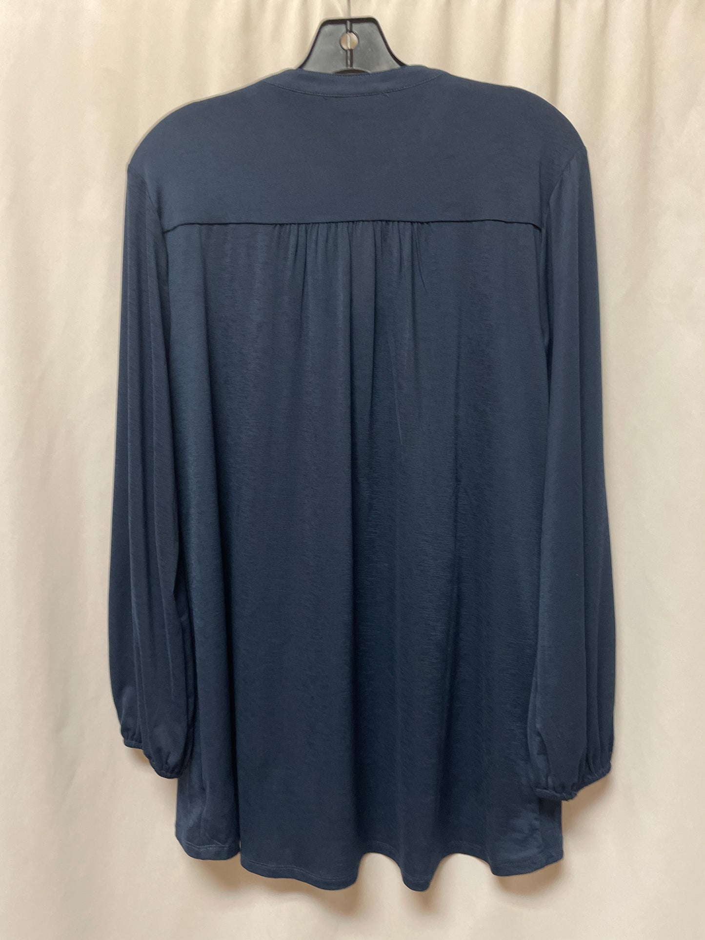 Top Long Sleeve By Wonderly In Blue, Size: L