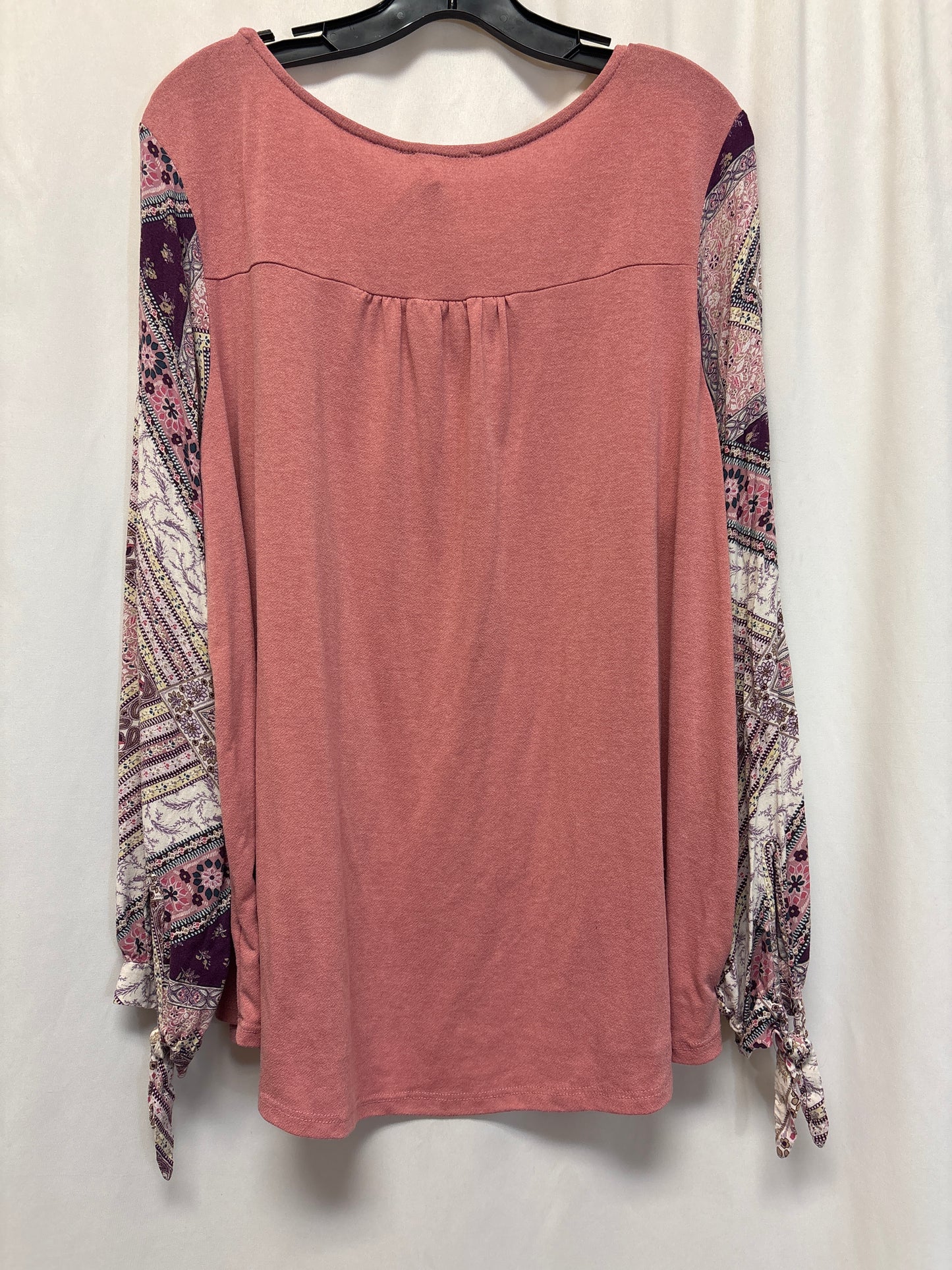 Top Long Sleeve By Ee Some In Pink, Size: Xl