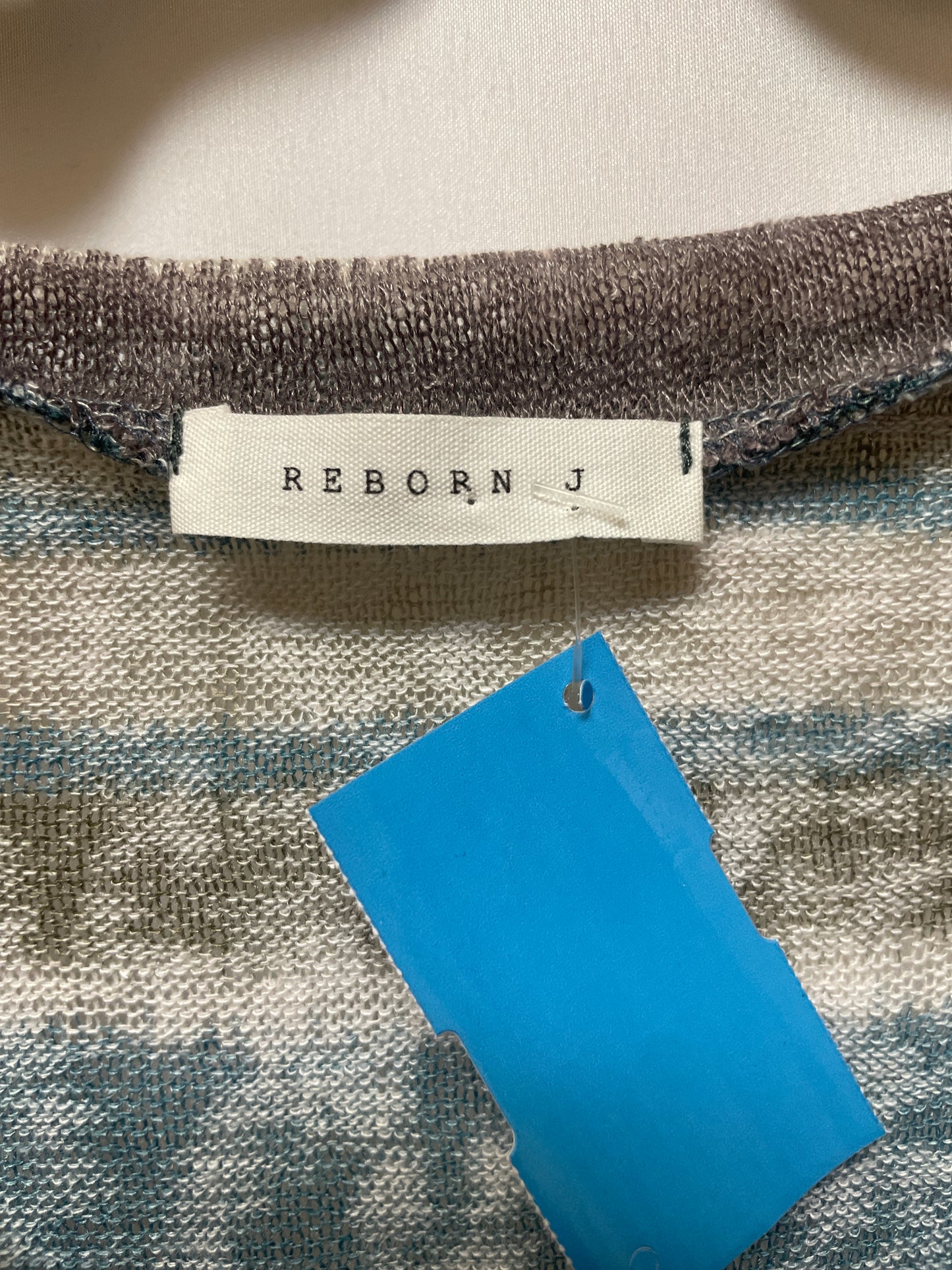 Top Long Sleeve By Reborn In Blue, Size: M