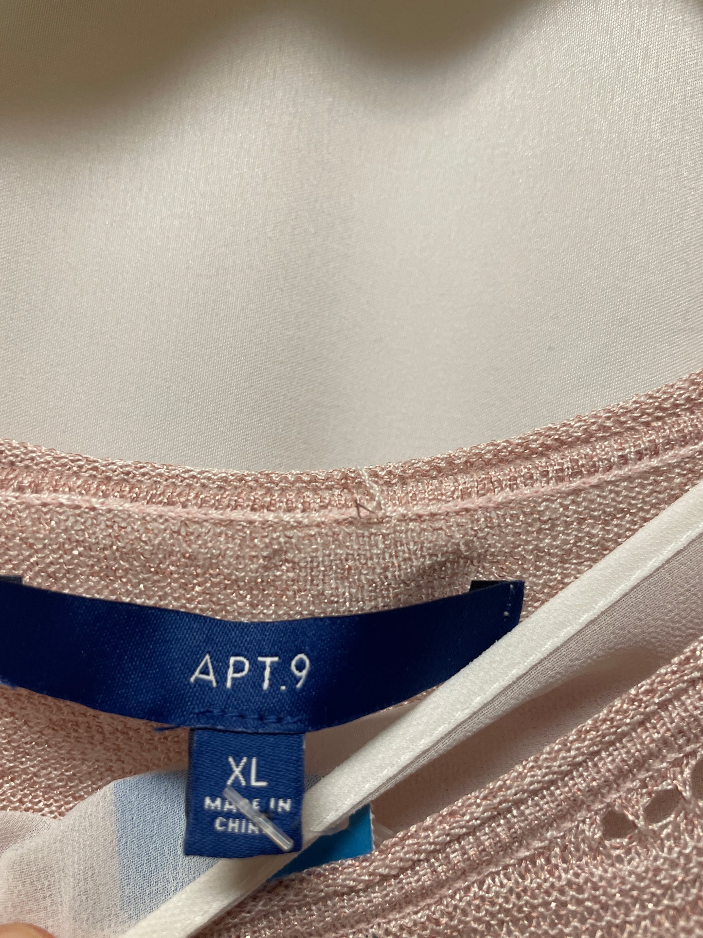 Top Long Sleeve By Apt 9 In Pink, Size: Xl