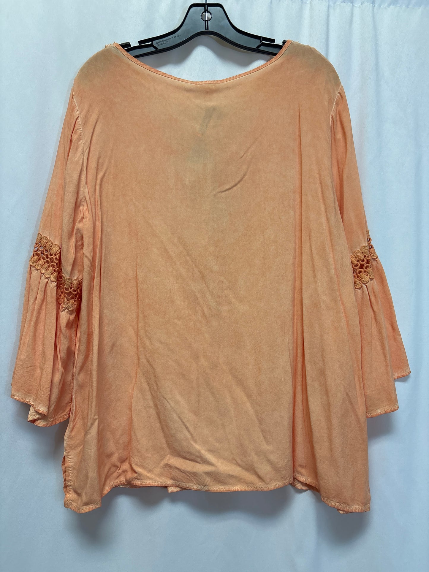 Top Long Sleeve By Spense In Peach, Size: L