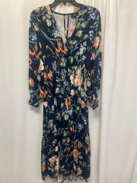 Dress Casual Maxi By Vici In Navy, Size: Xs