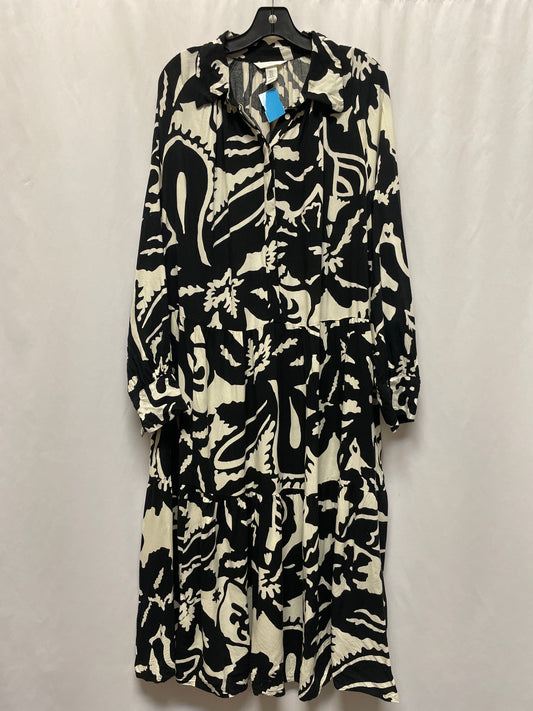 Dress Casual Maxi By H&m In Black, Size: Xl