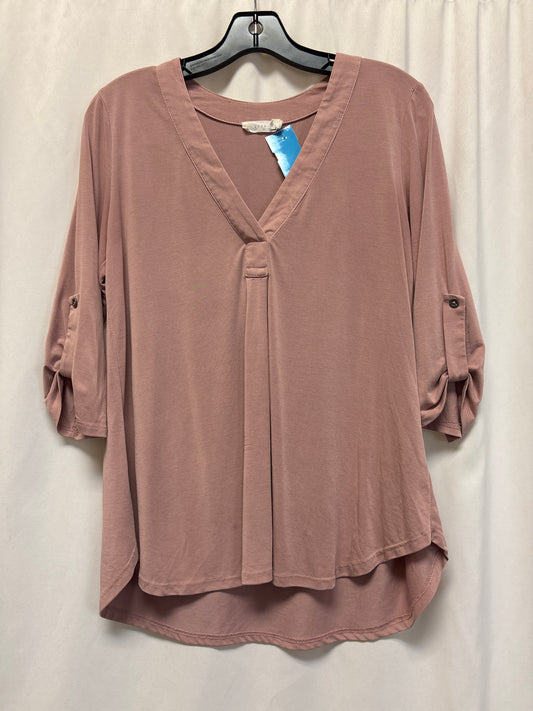 Top Long Sleeve By Lush In Pink, Size: Xs