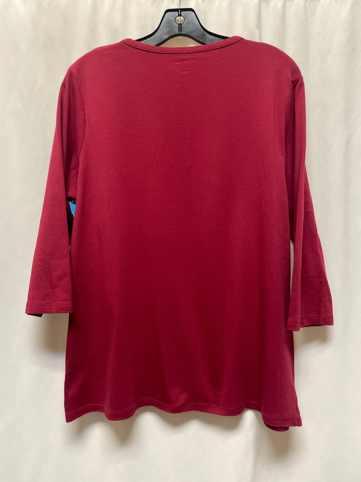 Top 3/4 Sleeve By L.l. Bean In Maroon, Size: L