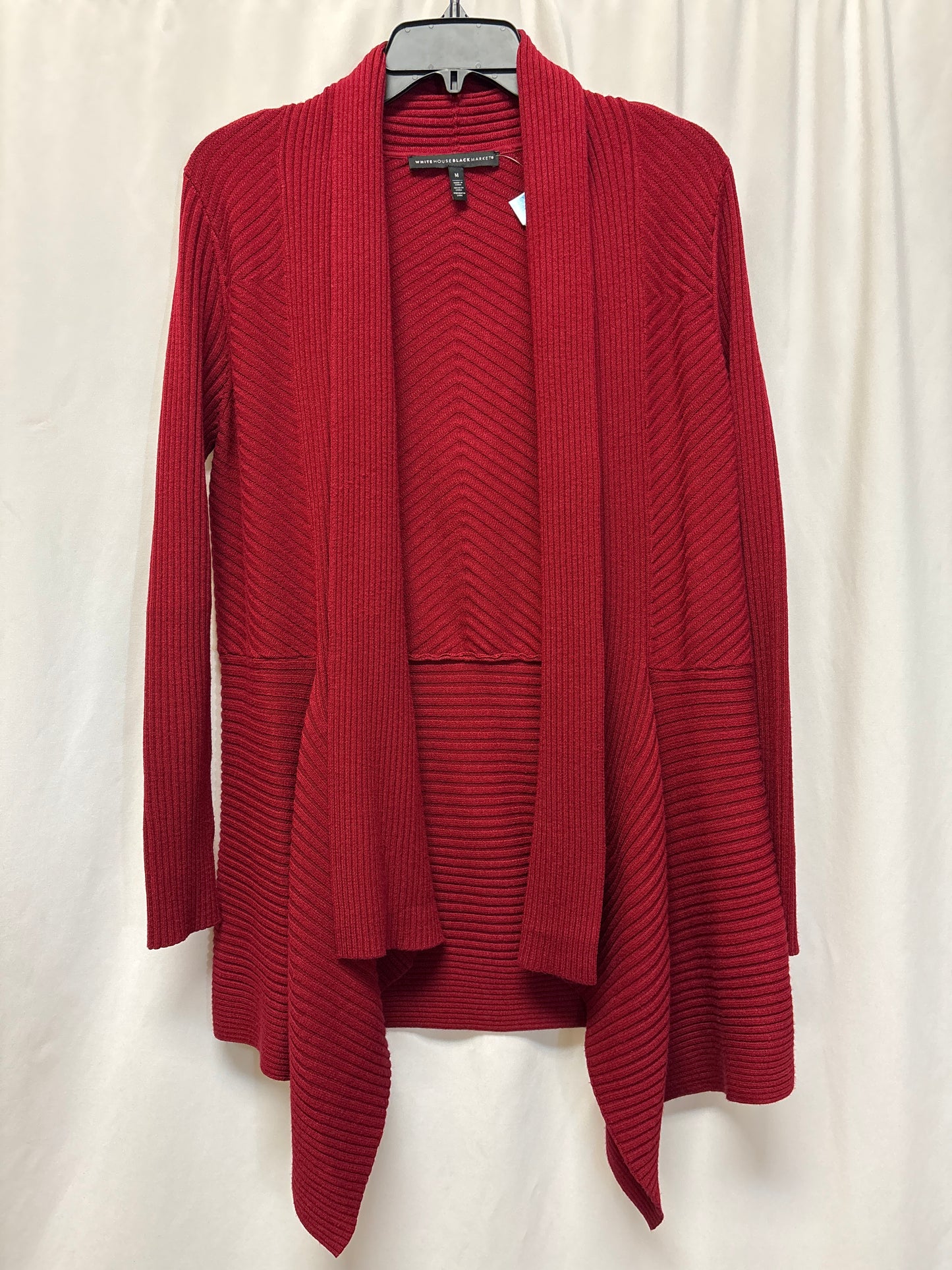 Sweater Cardigan By White House Black Market In Red, Size: M