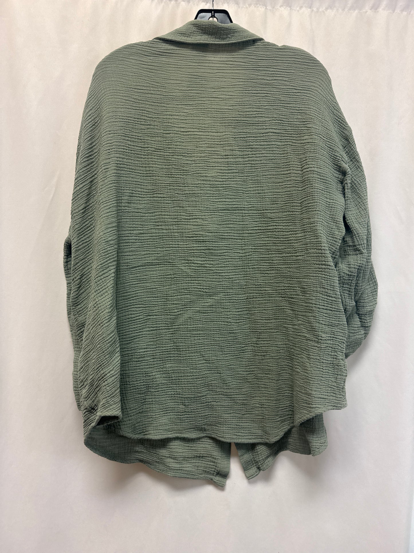 Top Long Sleeve By Kona Sol In Green, Size: Xl