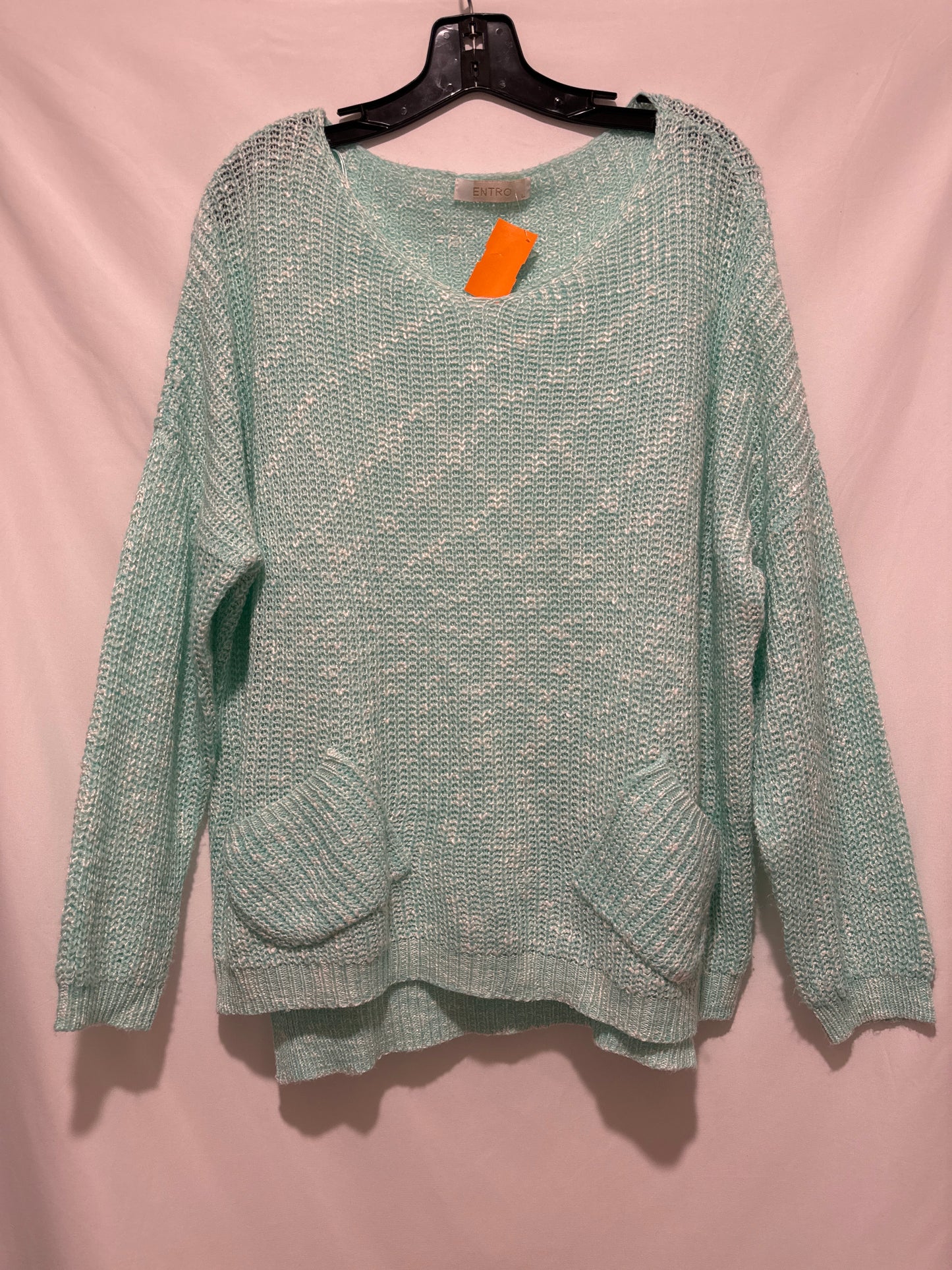 Sweatshirt Collar By Entro In Green, Size: L