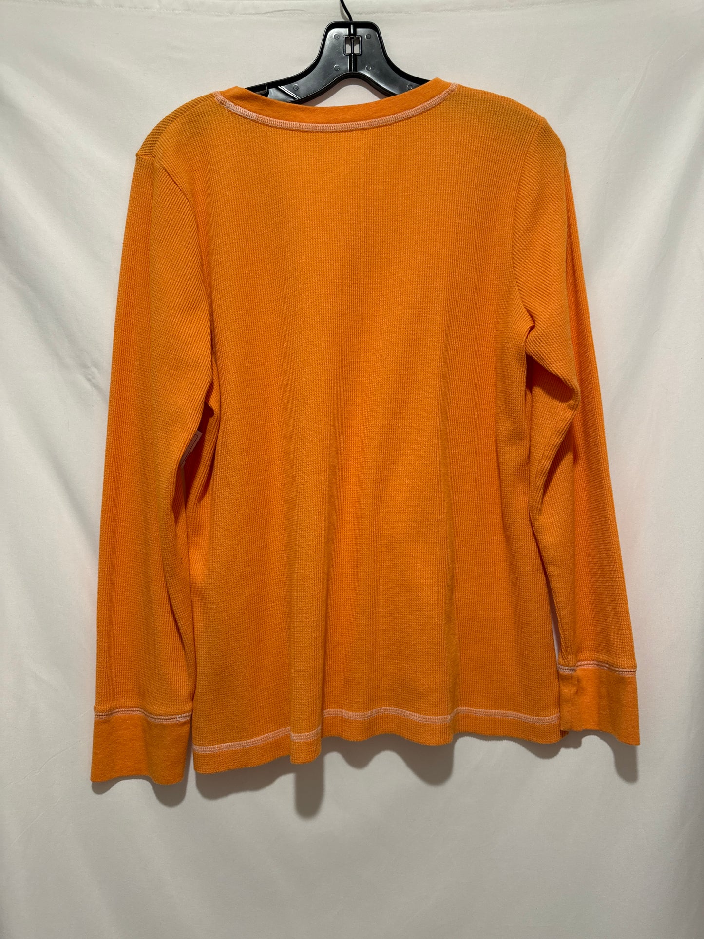 Top Long Sleeve By Liz Wear In Orange, Size: L