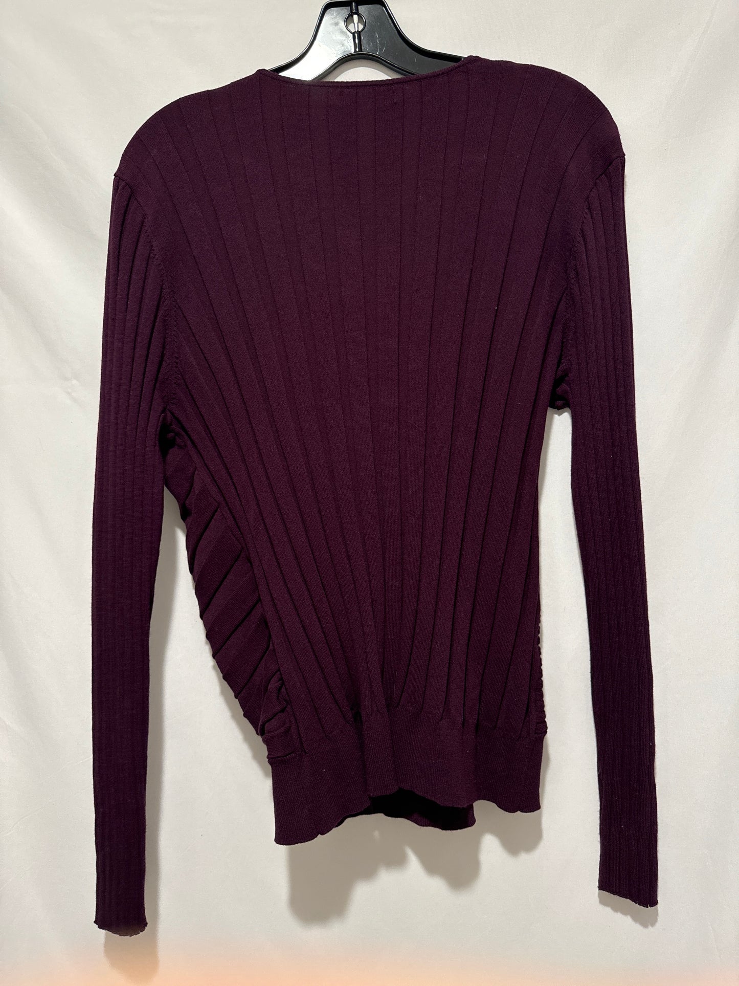 Top Long Sleeve By Calvin Klein In Purple, Size: L