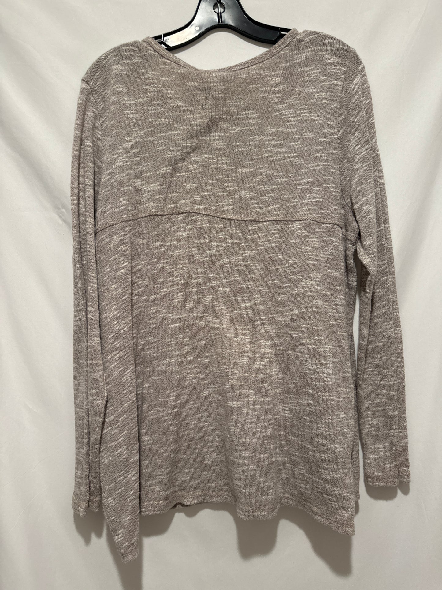 Top Long Sleeve By St Johns Bay In Taupe, Size: Xl