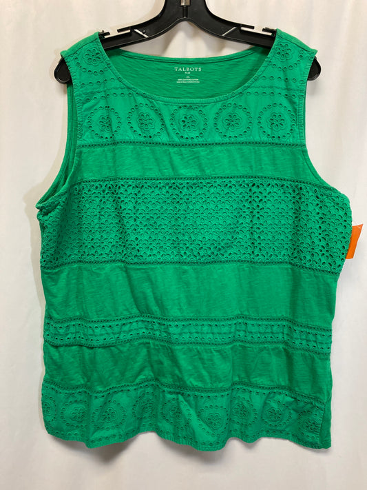 Tank Top By Talbots In Green, Size: 2x