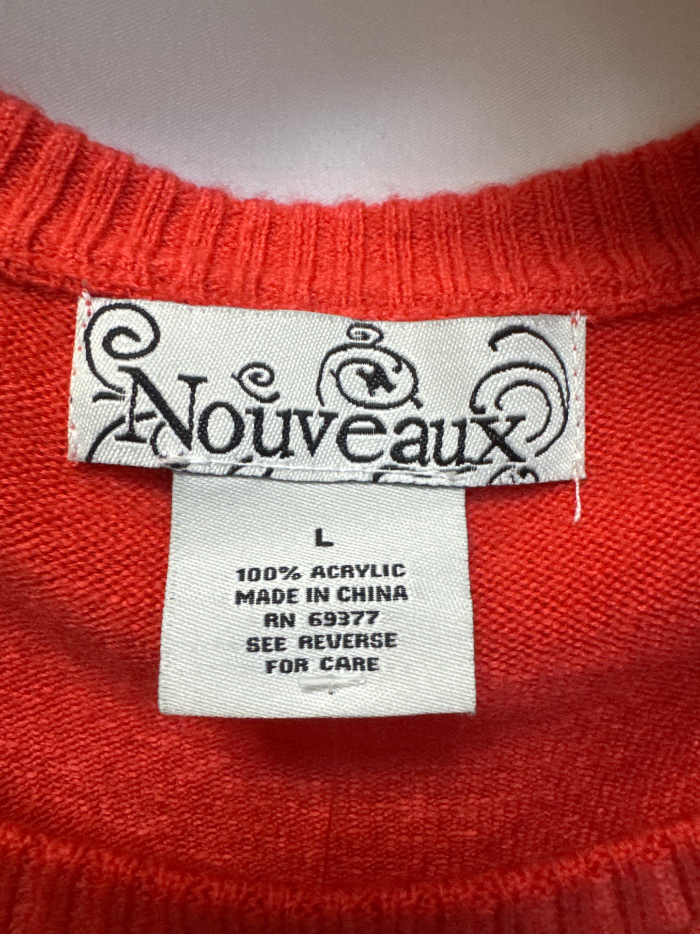 Sweater By Nouveau In Coral, Size: L