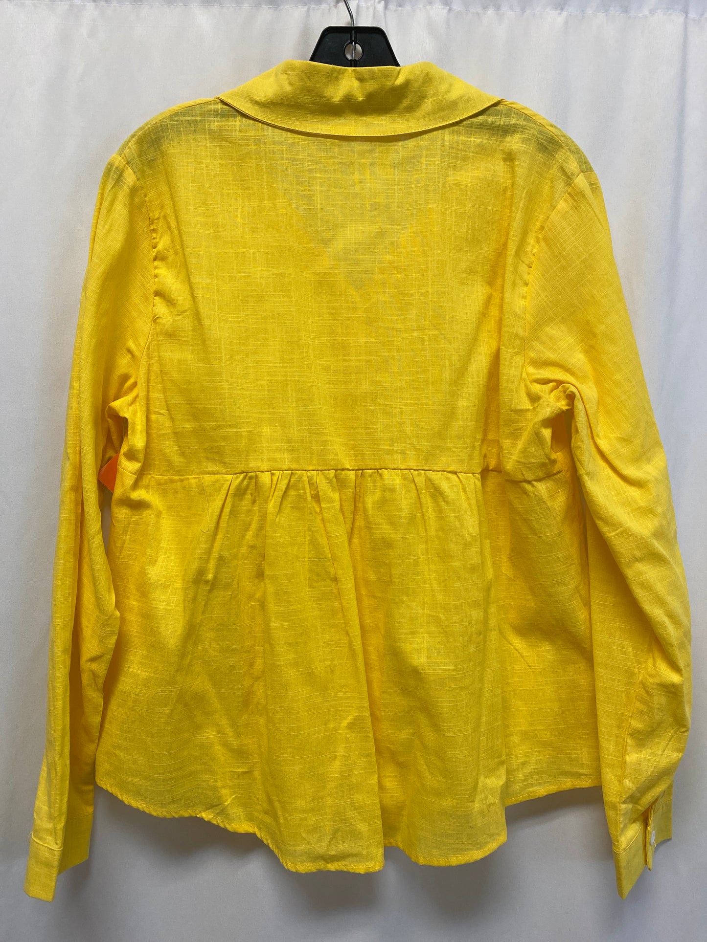 Top Long Sleeve By Clothes Mentor In Yellow, Size: L